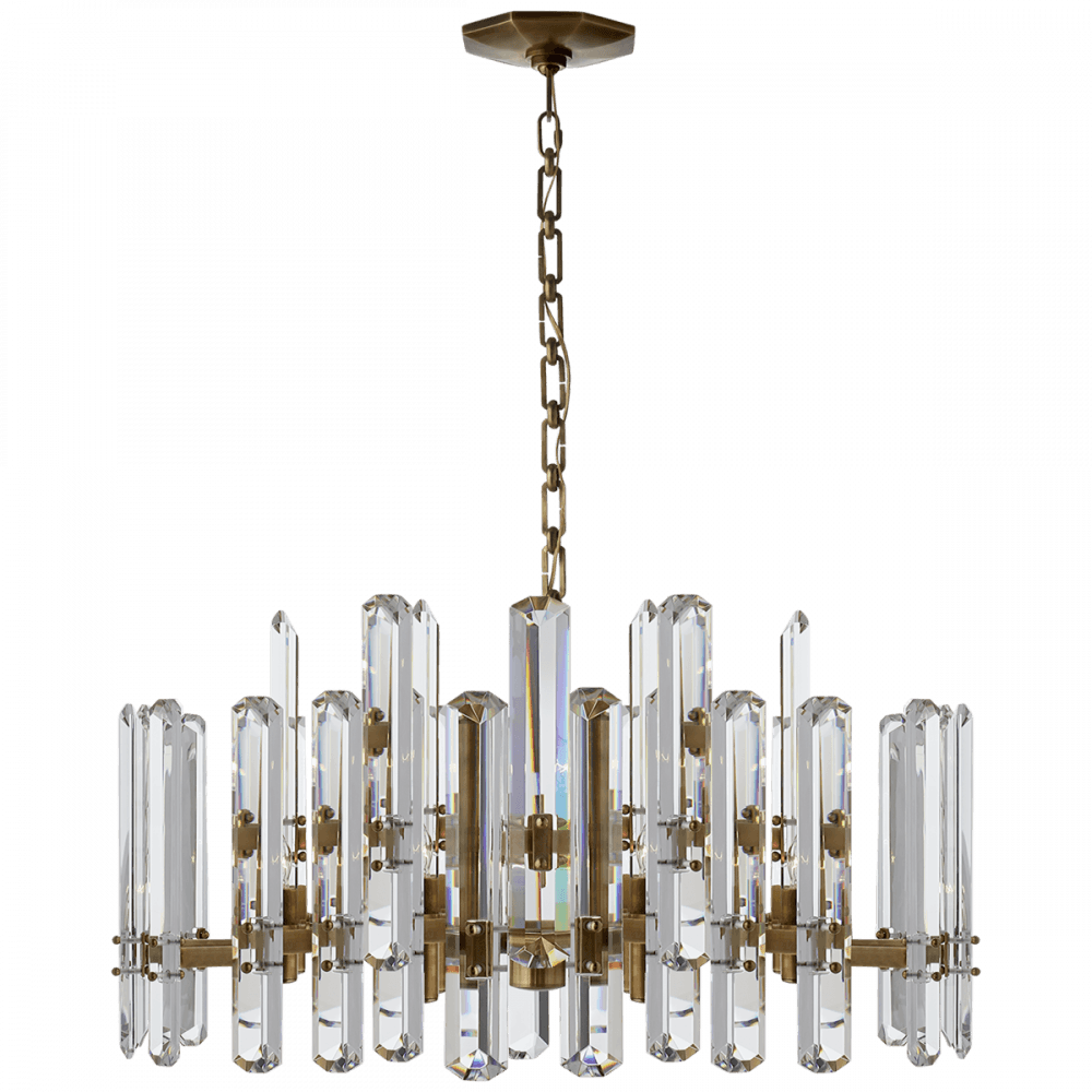Visual Comfort Signature Bonnington Large Chandelier Polished Nickel