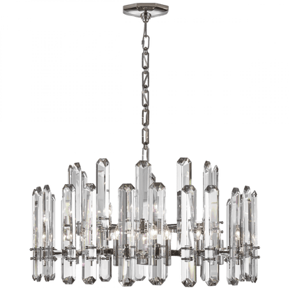 Visual Comfort Signature Bonnington Large Chandelier Hand-Rubbed Antique Brass