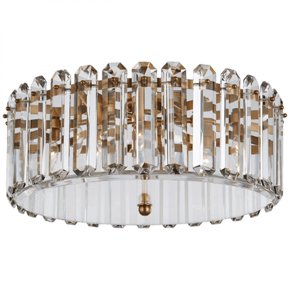 Visual Comfort Signature Bonnington Large Flush Mount Hand-Rubbed Antique Brass