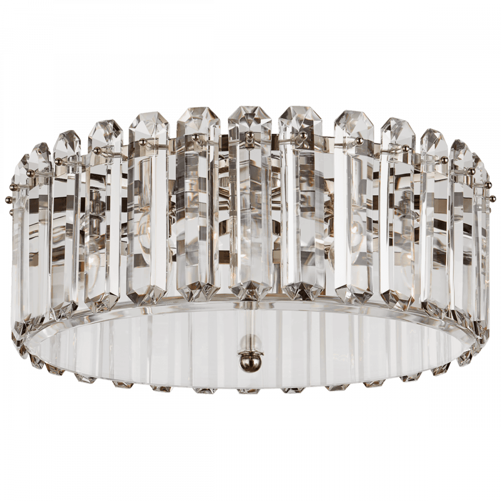 Visual Comfort Signature Bonnington Large Flush Mount Polished Nickel