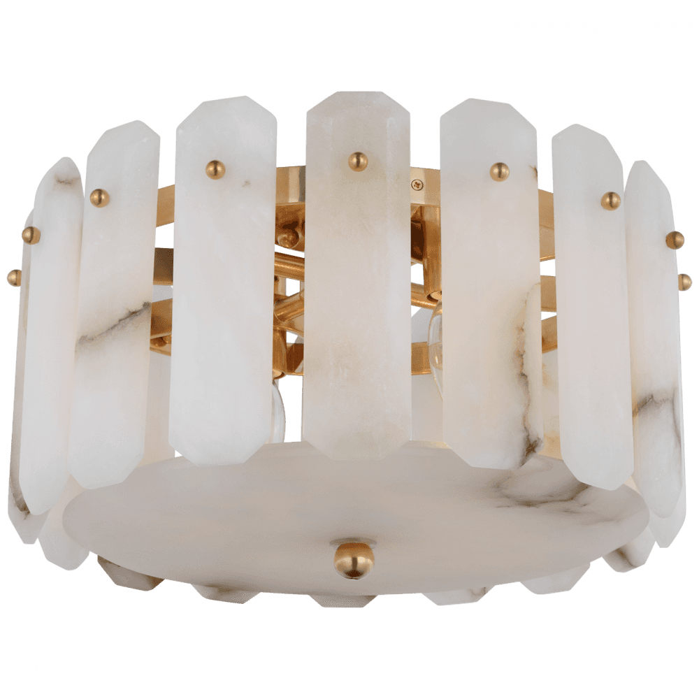 Visual Comfort Signature Bonnington Flush Mount Hand-Rubbed Antique Brass
