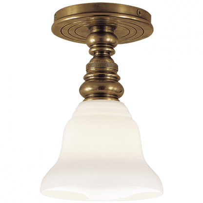 Visual Comfort Signature Boston Flush Mount Hand-Rubbed Antique Brass