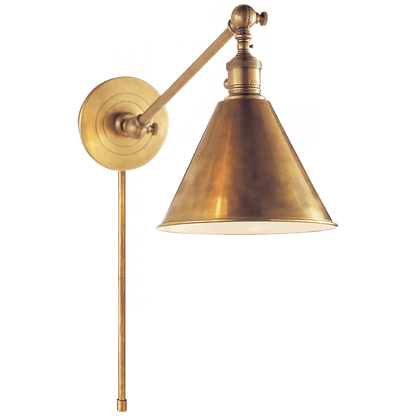 Visual Comfort Signature Boston Library Wall Sconce Polished Nickel