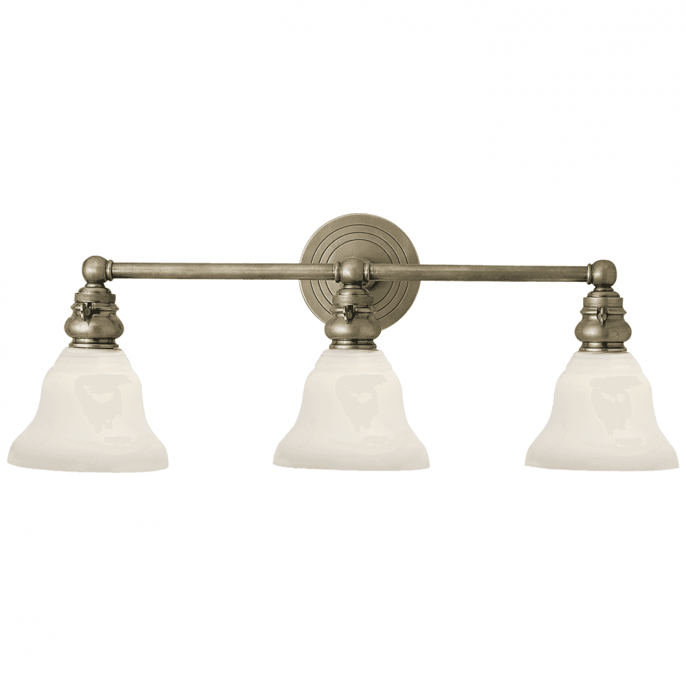 Visual Comfort Signature Boston Functional Triple Light Antique Nickel