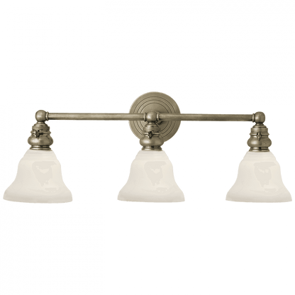 Visual Comfort Signature Boston Functional Triple Light Antique Nickel
