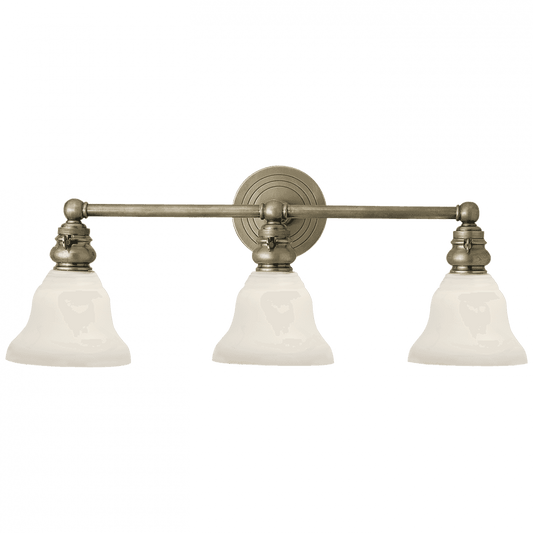 Visual Comfort Signature Boston Functional Triple Light Antique Nickel