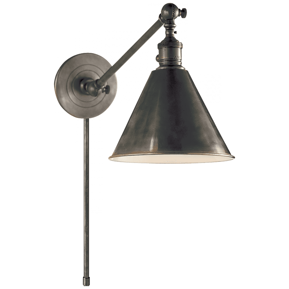 Visual Comfort Signature Boston Functional Single Arm Library Light Hand-Rubbed Antique Brass