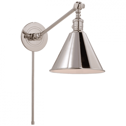 Visual Comfort & Co. Signature Collection Boston Library Wall Sconce, 1-Light, Polished Nickel, 11"H (SL 2922PN 28VTW)
