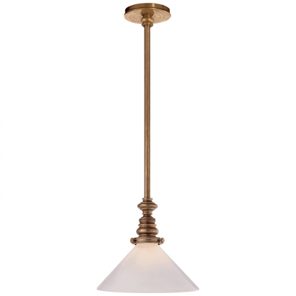 Visual Comfort & Co. Signature Collection Boston Pendant, 1-Light, Hand-Rubbed Antique Brass, Over All Height 47" (SL 5125HAB-WG1 28YPT)