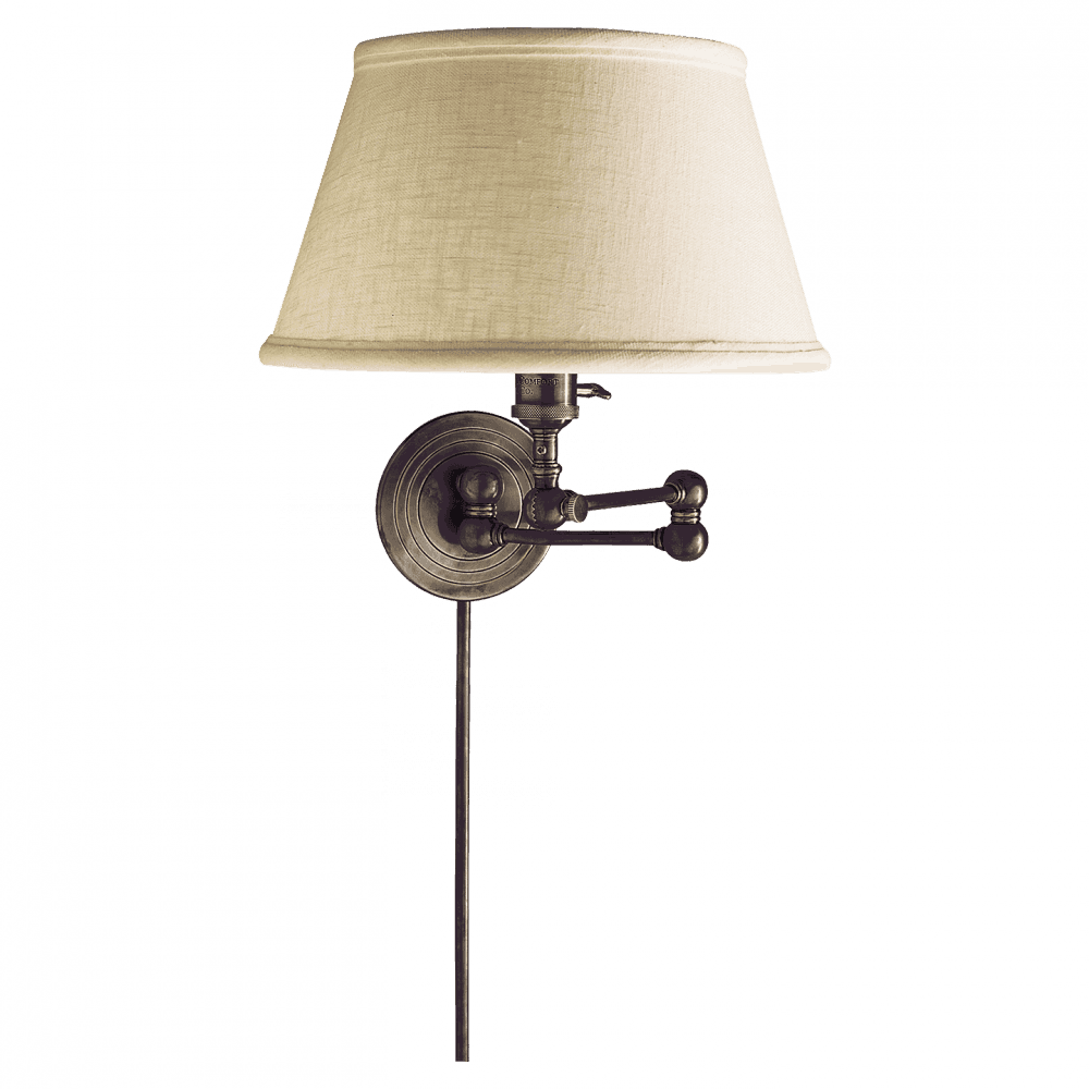 Visual Comfort Signature Boston Swing Arm Wall Sconce With Plug Bronze