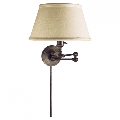 Visual Comfort Signature Boston Swing Arm Wall Sconce With Plug Bronze