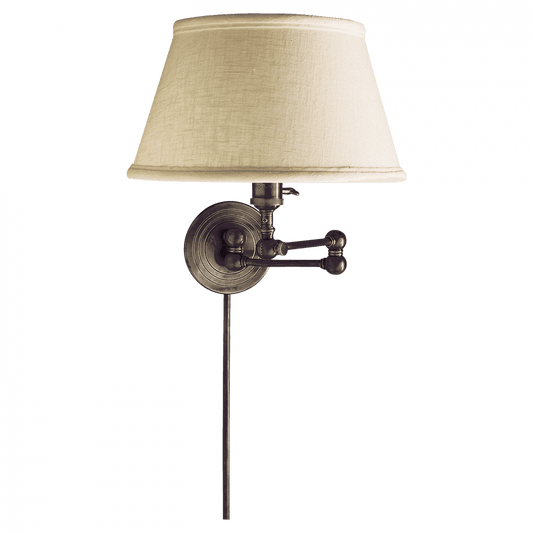 Visual Comfort Signature Boston Swing Arm Wall Sconce With Plug Bronze