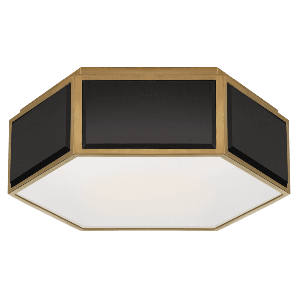 Visual Comfort Signature Bradford Flush Mount Blush and Polished Nickel
