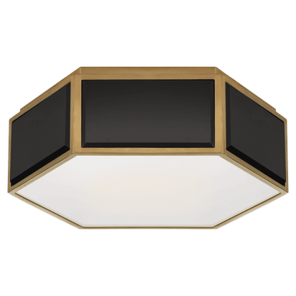 Visual Comfort Signature Bradford Flush Mount Blush and Polished Nickel