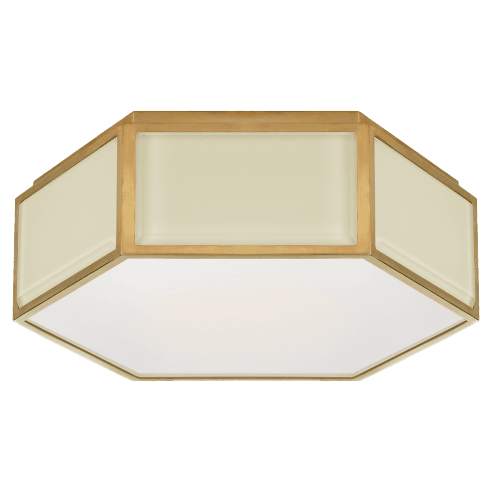 Visual Comfort Signature Bradford Flush Mount Mirror and Polished Nickel
