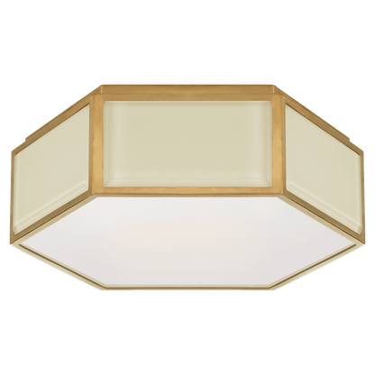 Visual Comfort Signature Bradford Flush Mount Mirror and Polished Nickel