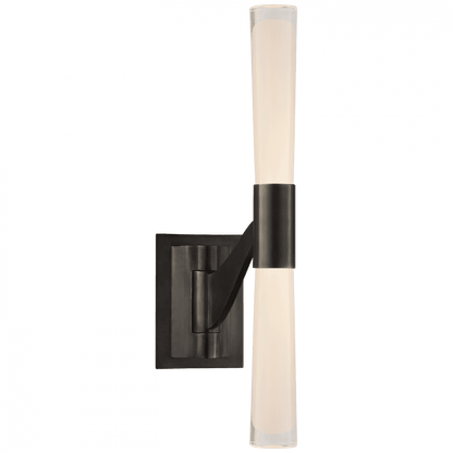 Visual Comfort & Co. Signature Collection Brenta Wall Sconce, Articulating, LED, Bronze, White Glass, 18.5"H (ARN 2470BZ-CG CQ2PG)