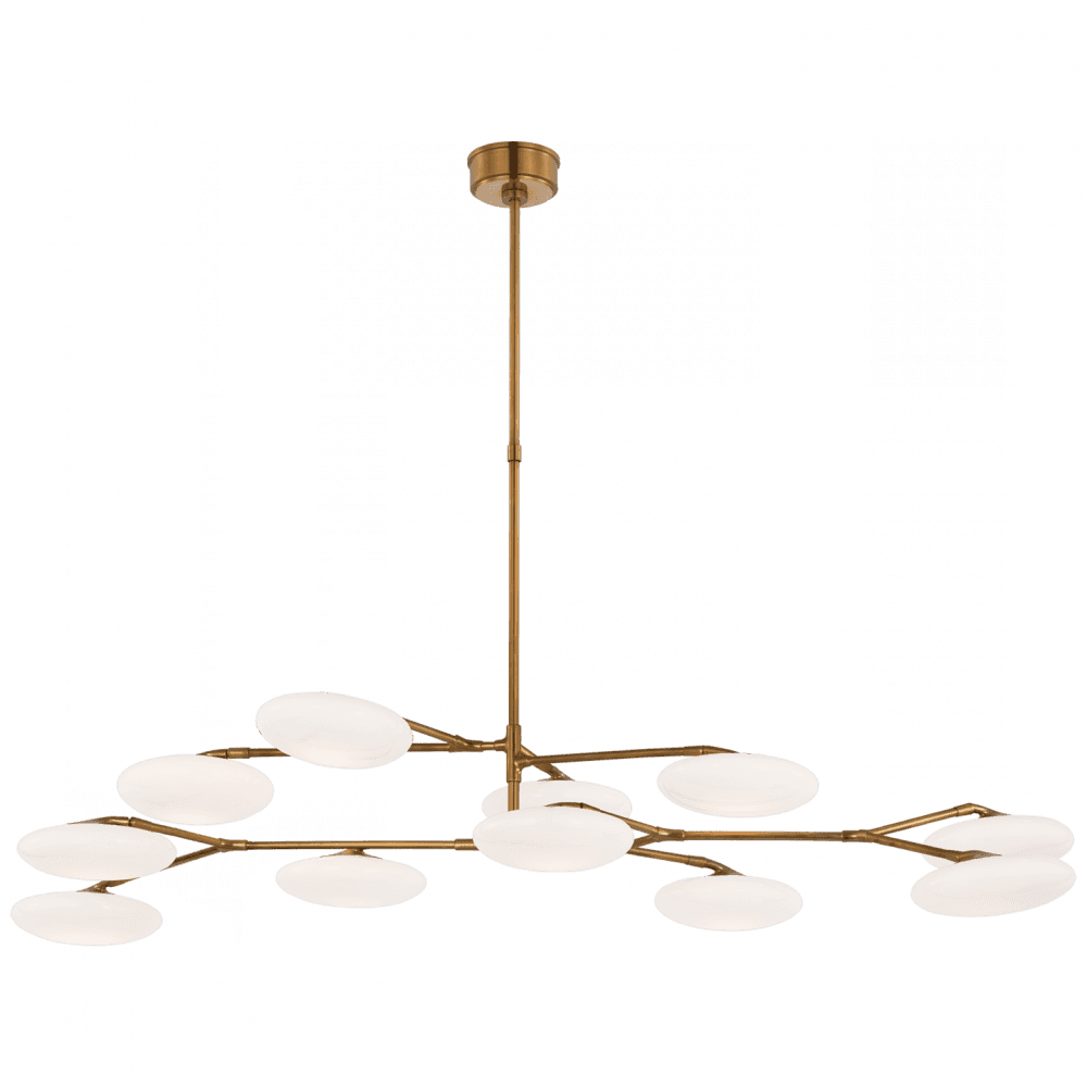 Visual Comfort Signature Brindille Extra Large Two Tier Chandelier Soft Brass