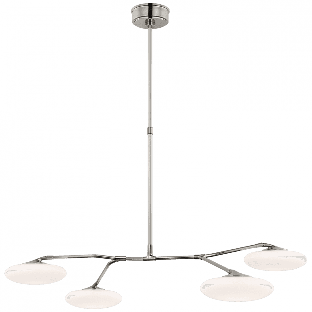Visual Comfort Signature Brindille LED Large Chandelier Polished Nickel