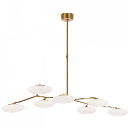 Visual Comfort Signature Brindille XL Articulating Linear Chandelier Soft Brass