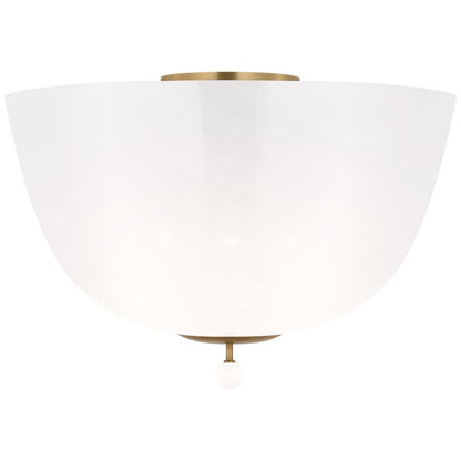 Visual Comfort & Co. Signature Collection Brisa 16" Semi-Flush Mount, Visual Comfort & Co. Signature Collection ARN 4232HAB-WSG DDDCX