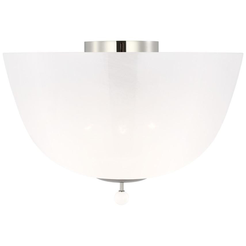Visual Comfort & Co. Signature Collection Brisa 16" Semi-Flush Mount, Visual Comfort & Co. Signature Collection ARN 4232PN-WSG DDDAQ