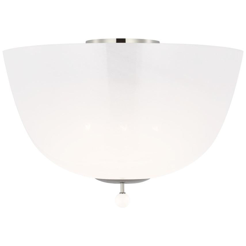 Visual Comfort & Co. Signature Collection Brisa 16" Semi-Flush Mount, Visual Comfort & Co. Signature Collection ARN 4232PN-WSG DDDAQ