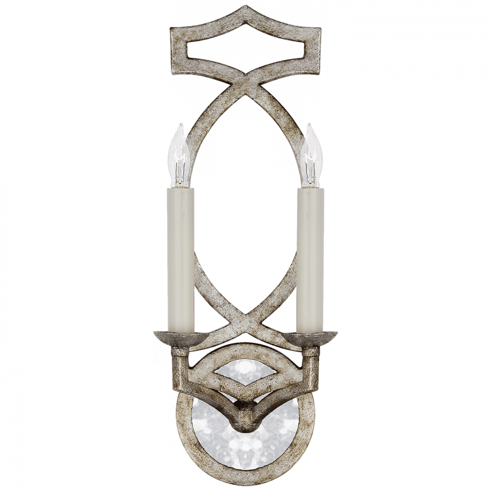 Visual Comfort & Co. Signature Collection Brittany Wall Sconce, 2-Light, Venetian Silver, 15.75"H (NW 2311VS 2UZX8)