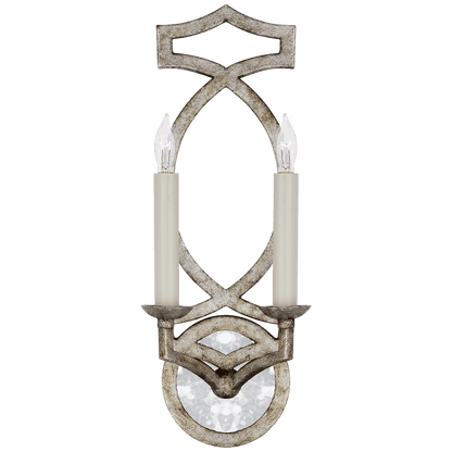 Visual Comfort & Co. Signature Collection Brittany Wall Sconce, 2-Light, Venetian Silver, 15.75"H (NW 2311VS 2UZX8)