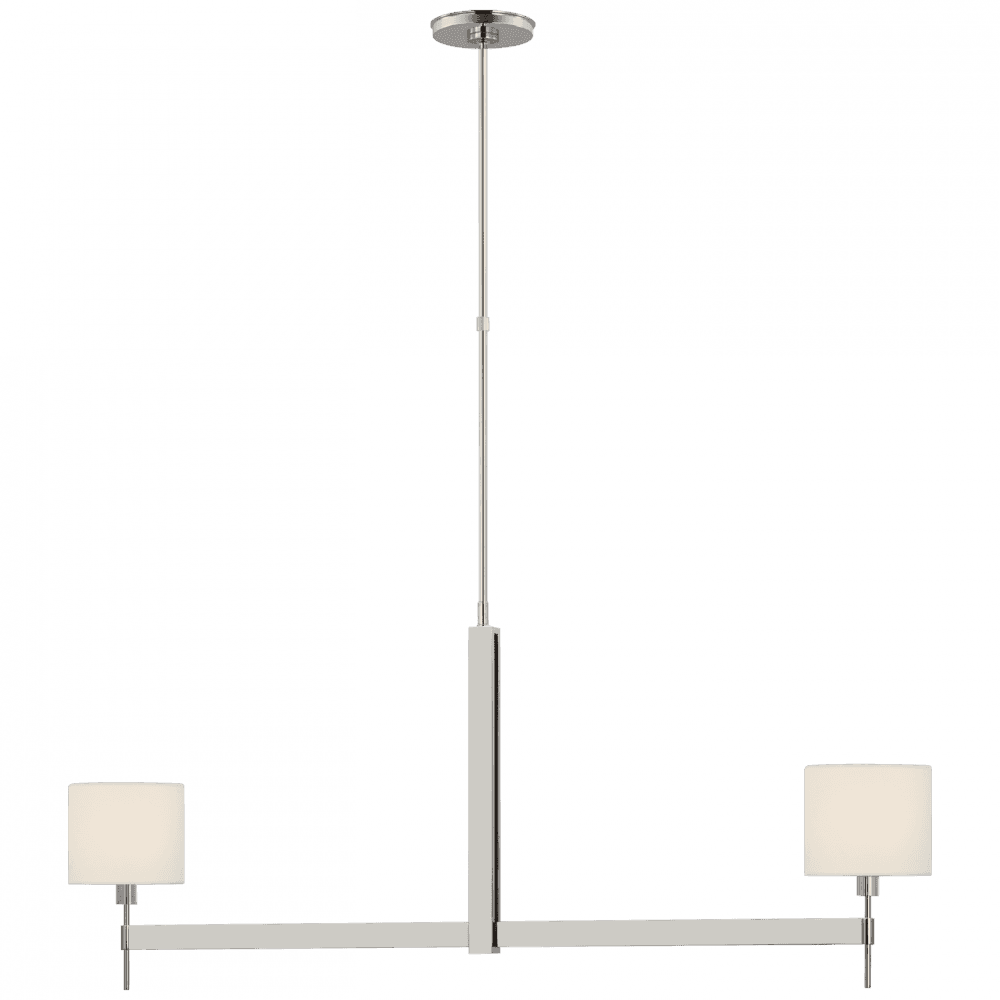 Visual Comfort Signature Brontes Large Linear Chandelier Polished Nickel