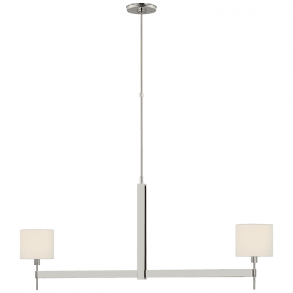 Visual Comfort Signature Brontes Large Linear Chandelier Polished Nickel