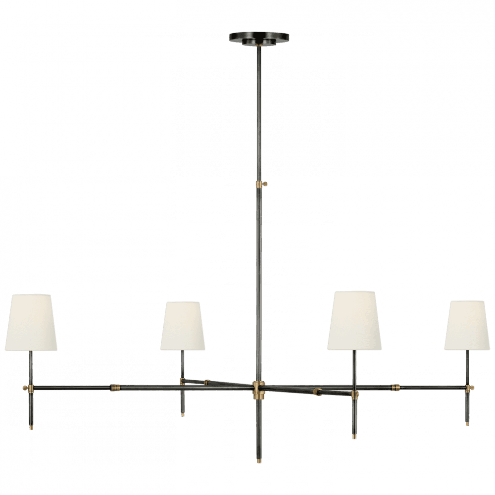 Visual Comfort Signature Bryant Grande Chandelier Bronze and Hand-Rubbed Antique Brass
