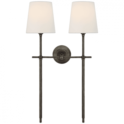 Visual Comfort Signature Bryant Large Double Tail Sconce Bronze