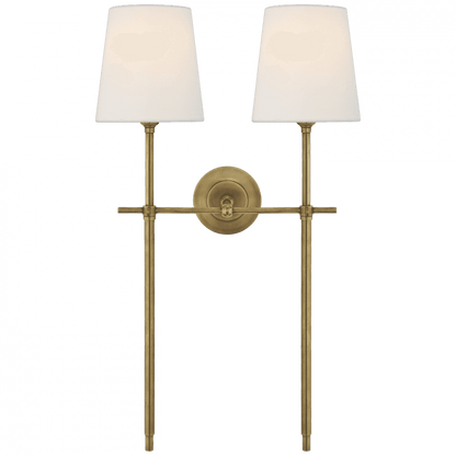 Visual Comfort Signature Bryant Large Double Tail Sconce Hand-Rubbed Antique Brass