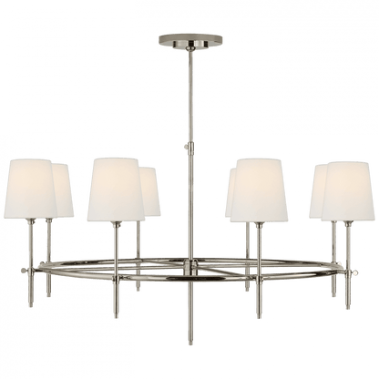 Visual Comfort Signature Bryant Large Ring Chandelier Polished Nickel