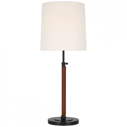 Visual Comfort Signature Bryant Large Wrapped Table Lamp Bronze and Saddle Leather