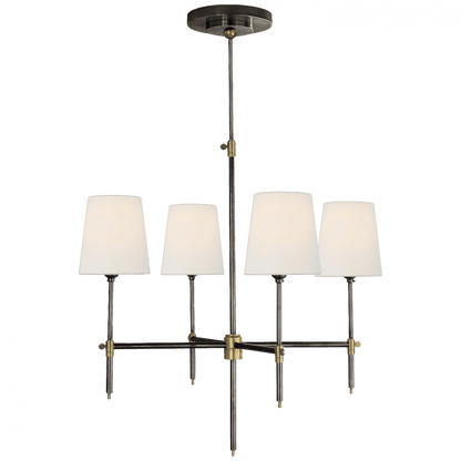 Visual Comfort Signature Bryant Small Chandelier Bronze and Hand-Rubbed Antique Brass