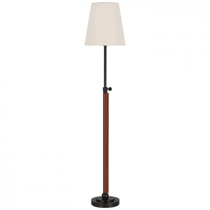Visual Comfort Signature Bryant Wrapped Table Lamp Bronze and Saddle Leather