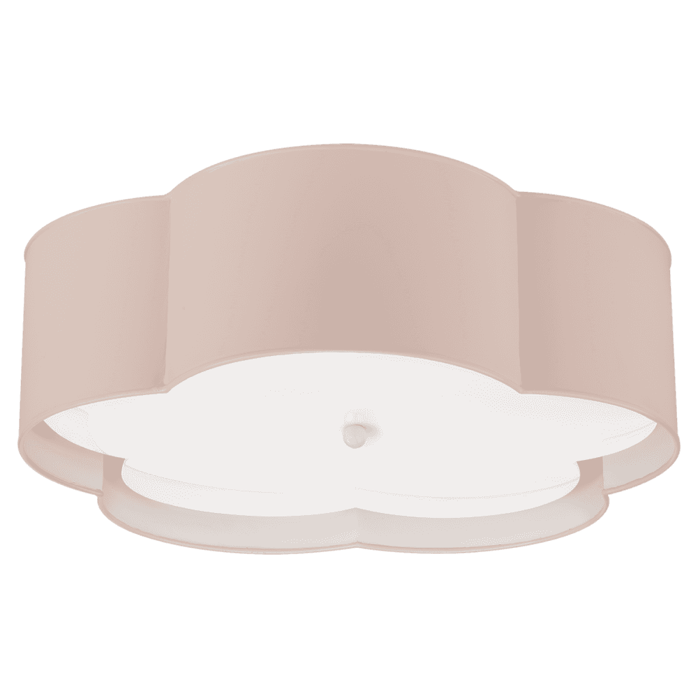 Visual Comfort Signature Bryce Flower Flush Mount Pink and White