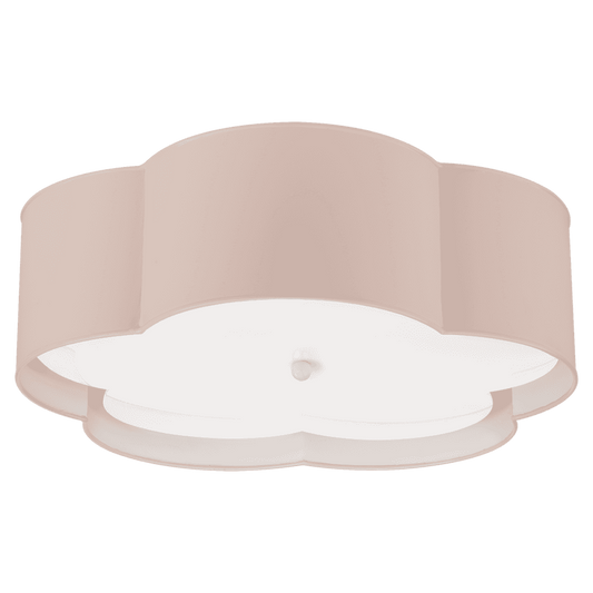 Visual Comfort Signature Bryce Flower Flush Mount Pink and White