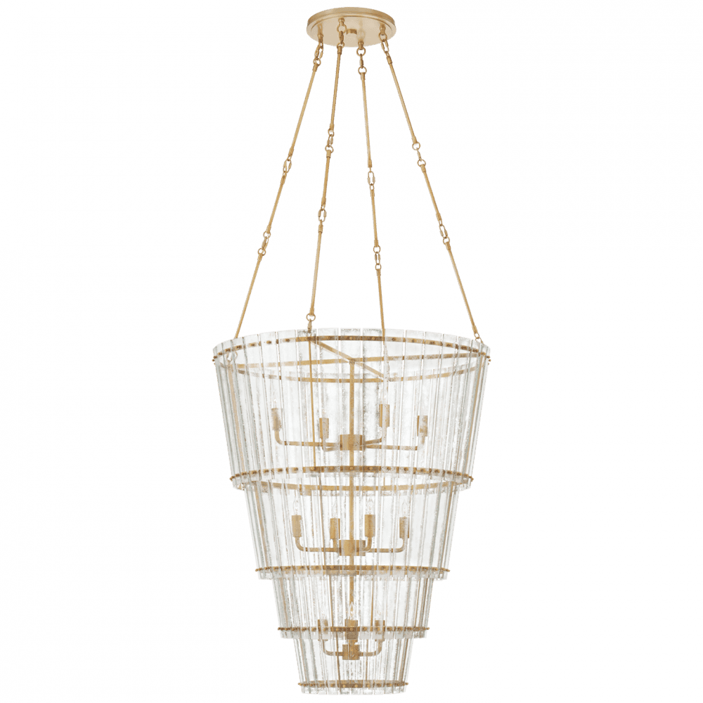 Visual Comfort Signature Cadence Chandelier Hand-Rubbed Antique Brass