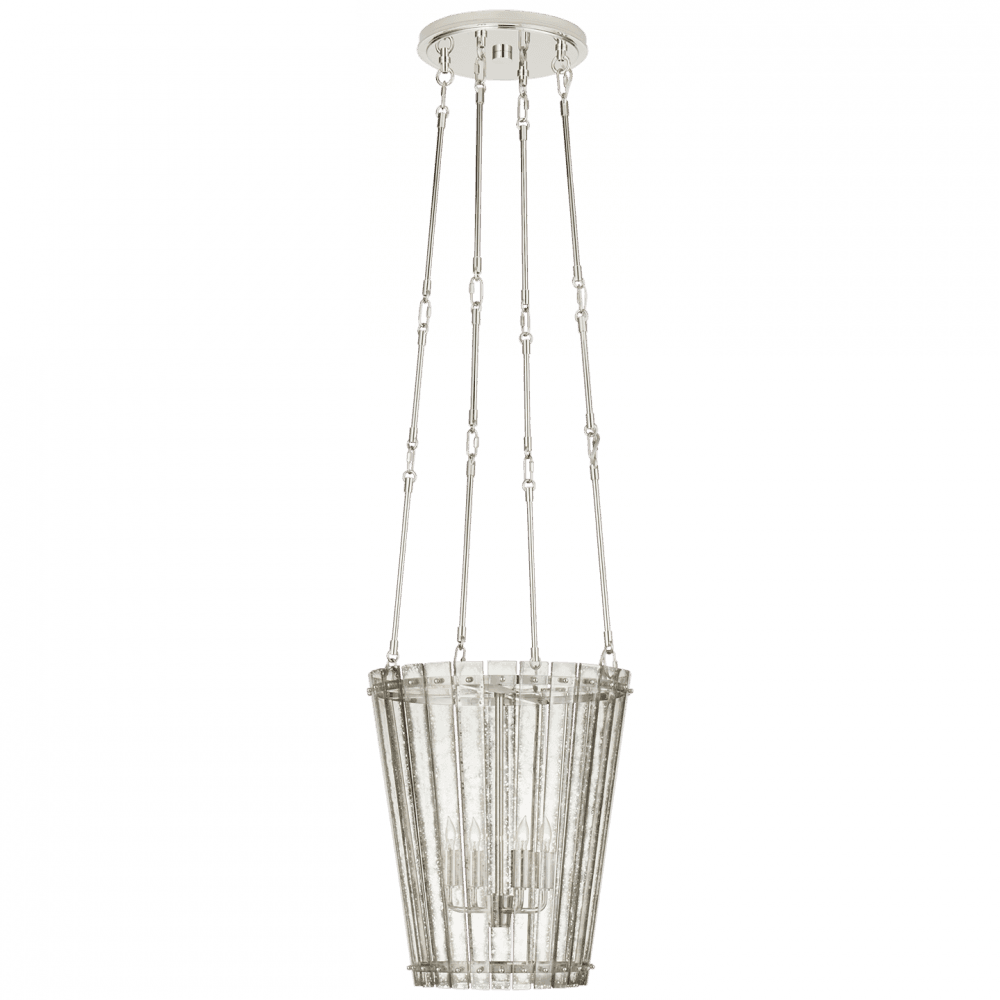 Visual Comfort & Co. Signature Collection Cadence Chandelier, 4-Light, Polished Nickel, 15"W (S 5652PN-AM CQ0PT)