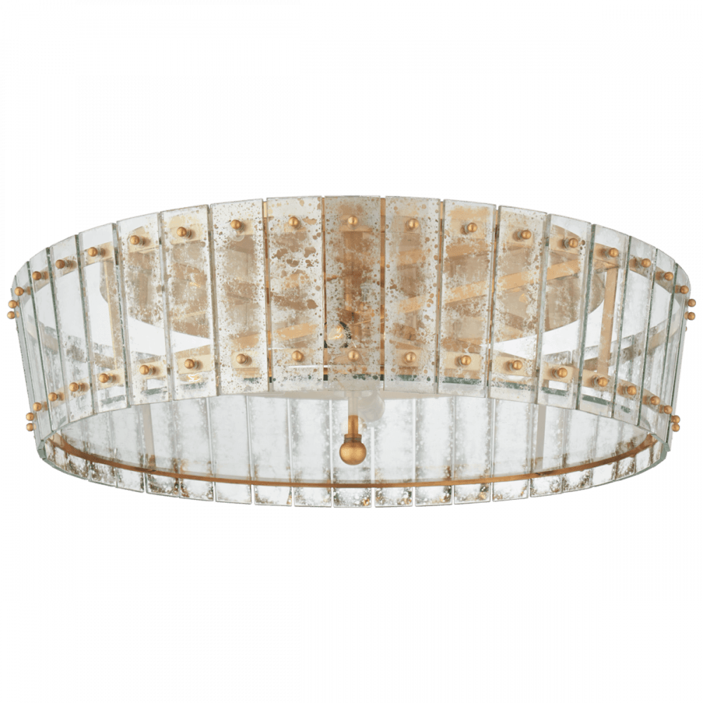 Visual Comfort Signature Cadence Large Single-Tier Flush Mount Polished Nickel