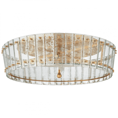 Visual Comfort Signature Cadence Large Single-Tier Flush Mount Polished Nickel