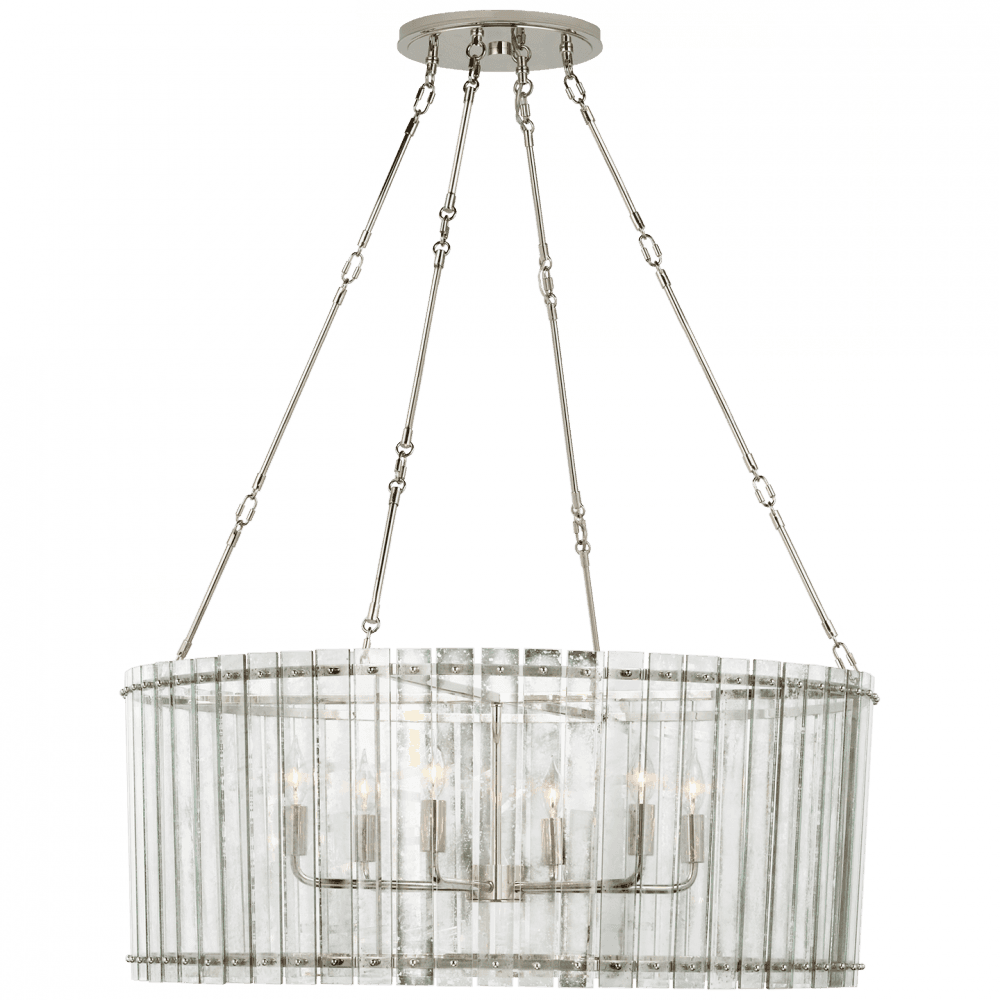 Visual Comfort Signature Cadence Chandelier Hand-Rubbed Antique Brass