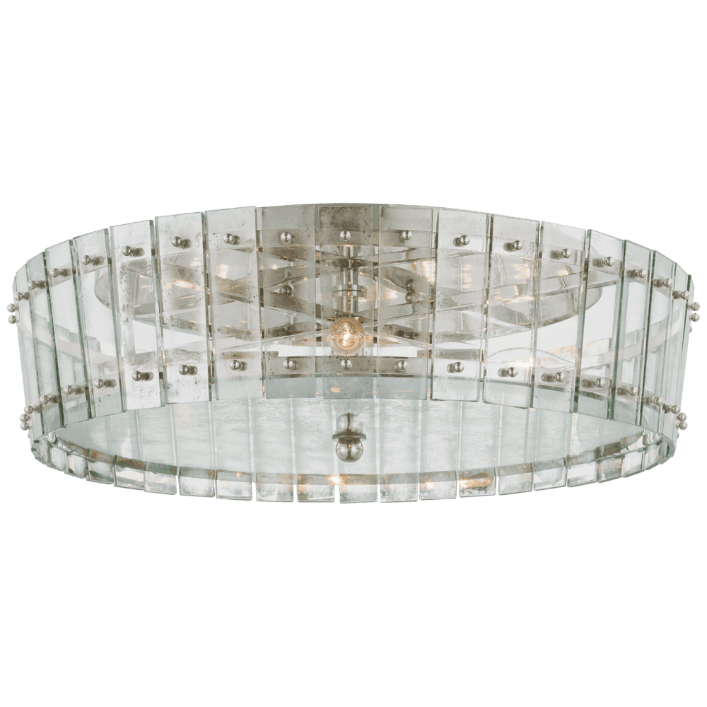 Visual Comfort Signature Cadence Flush Mount Hand-Rubbed Antique Brass