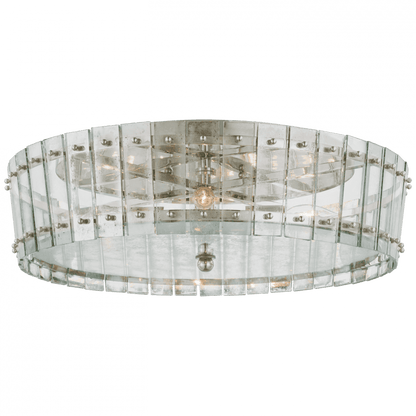 Visual Comfort Signature Cadence Flush Mount Hand-Rubbed Antique Brass