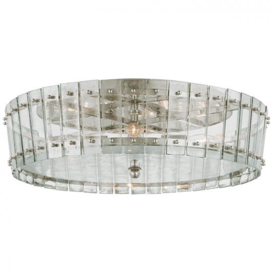 Visual Comfort Signature Cadence Flush Mount Hand-Rubbed Antique Brass