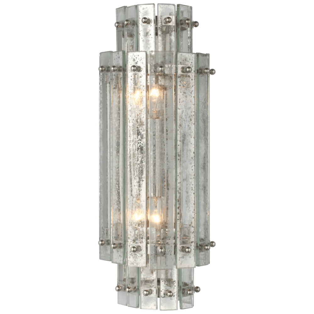 Visual Comfort & Co. Signature Collection Cadence Small Tiered Sconce - Polished Nickel