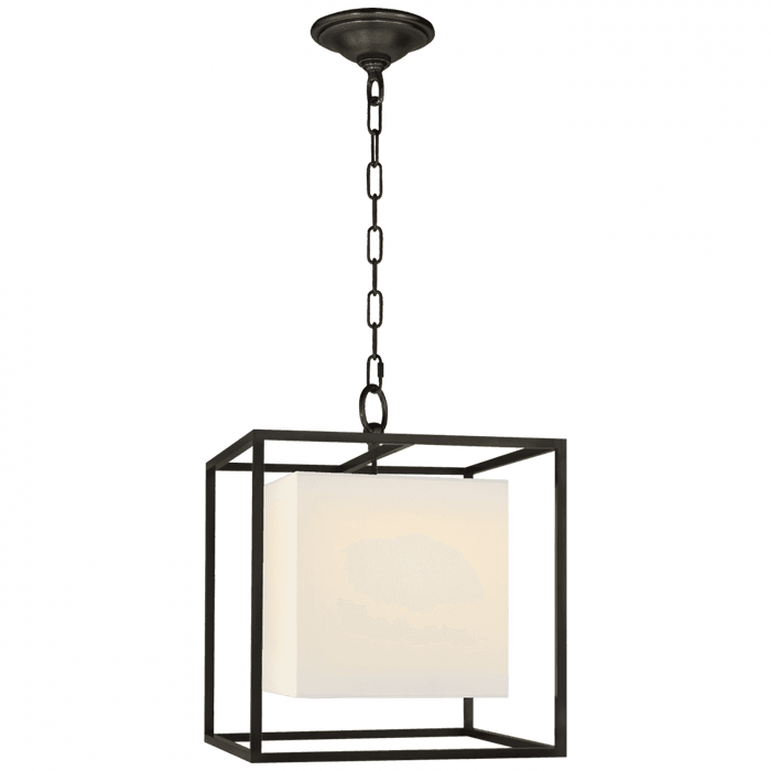 Visual Comfort Signature Caged Lantern Pendant Bronze
